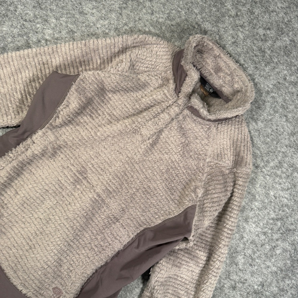 Mountain Hardwear Womens Monkey Woman Grid Fleece Pullover Mauve Medium 1/4 Zip‎